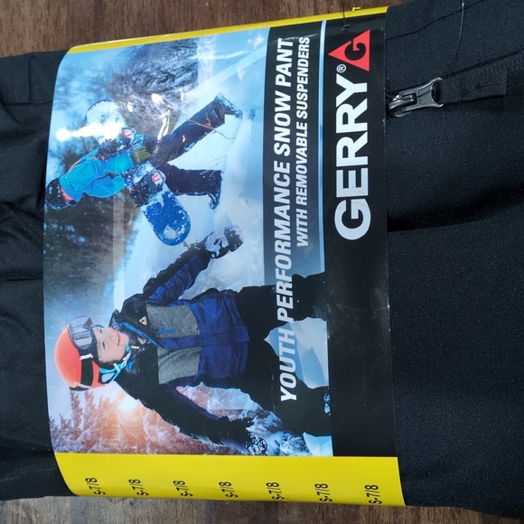 NWT Gerry Snow pants with removable suspenders Kids small 7/8 - Picture 1 of 3